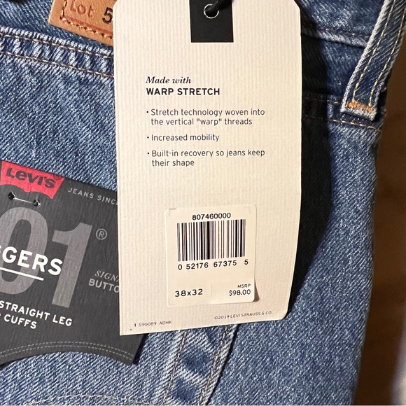 NWTLevi’s Premium 501 Jogger Jeans 2018 Authentic Size 38/32 - Picture 9 of 15